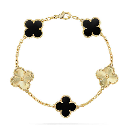 [Aurelle Style] CLOVER 5 MOTIF ONYXS BRACELET COLLECTION
