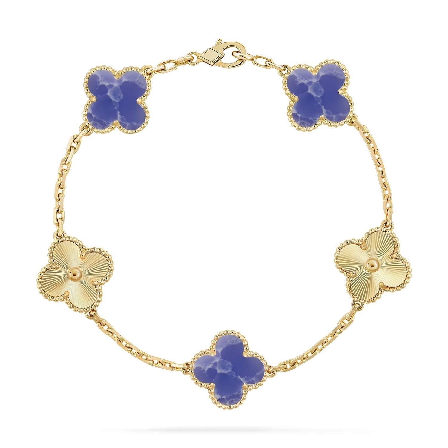 [Aurelle Style]CLOVER 5 MOTIF BLUE VEINS BRACELET COLLECTION