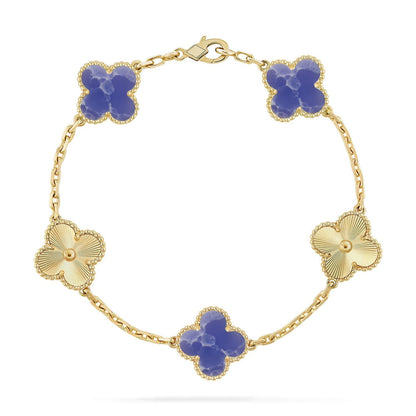 [Aurelle Style]CLOVER 5 MOTIF BLUE VEINS BRACELET COLLECTION