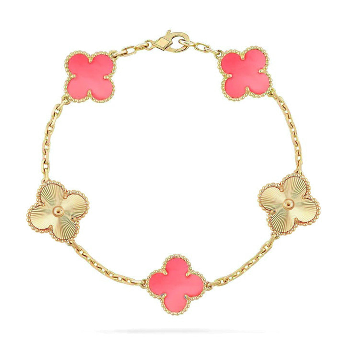 [Aurelle Style] CLOVER 5 MOTIFS  PINK MOP BRACELET COLLECTION