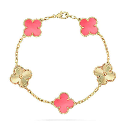 [Aurelle Style] CLOVER 5 MOTIFS  PINK MOP BRACELET COLLECTION
