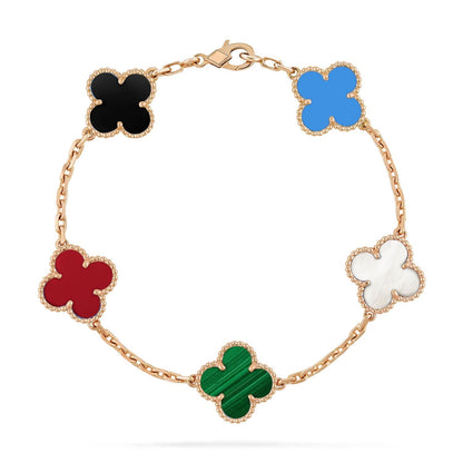 [Aurelle Style]CLOVER 5 MOTIFS MULTICOLOR BRACELET