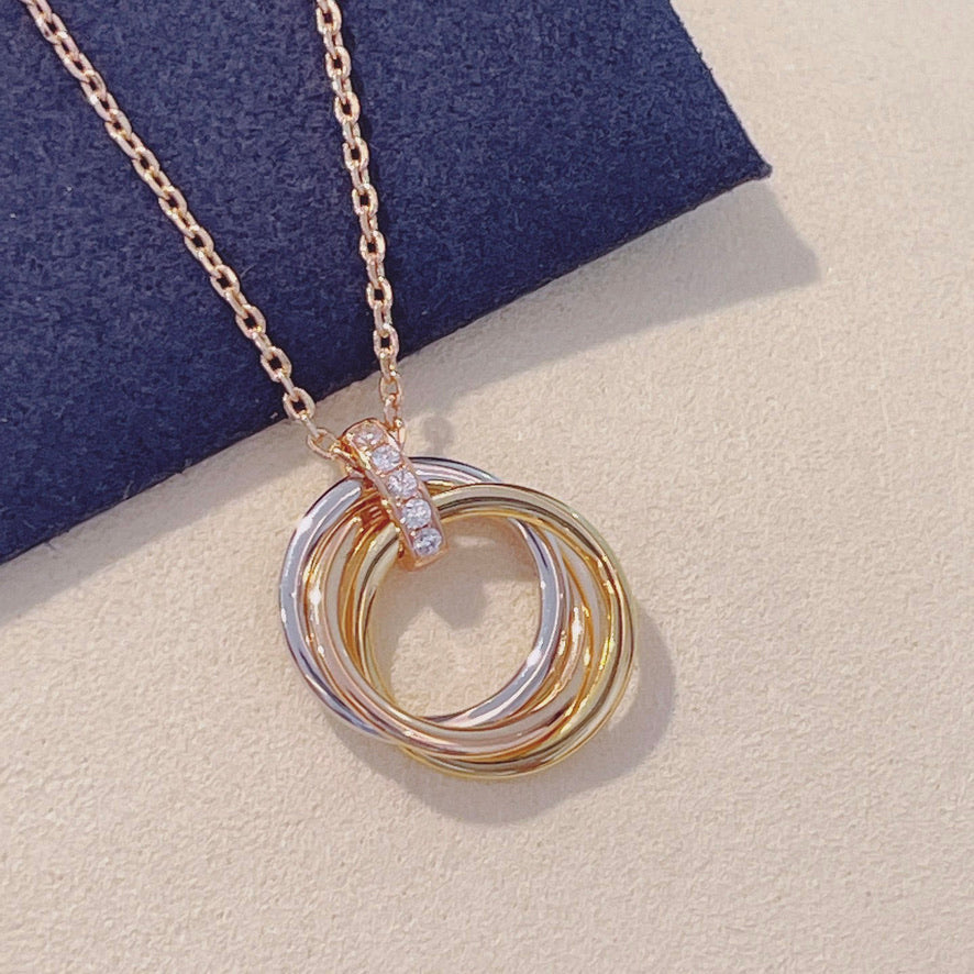 [Aurelle Style]TRINITY NECKLACE GOLD  DIAMONDS