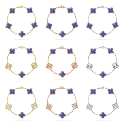 [Aurelle Style]CLOVER 5 MOTIF BLUE VEINS BRACELET COLLECTION