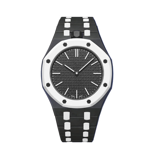 Oak Pop Exclusive Black And White Bioceramic Strap