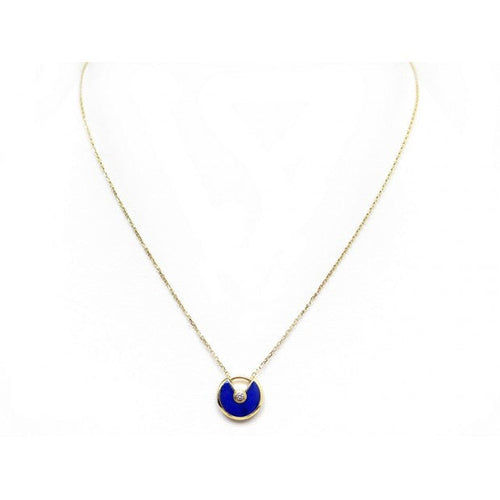 [Aurelle Style]AMULETTE ROSE GOLD AGATE NECKLACE