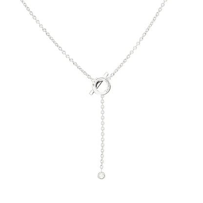 [Aurelle Style]FINESSE SILVER DIAMOND NECKLACE