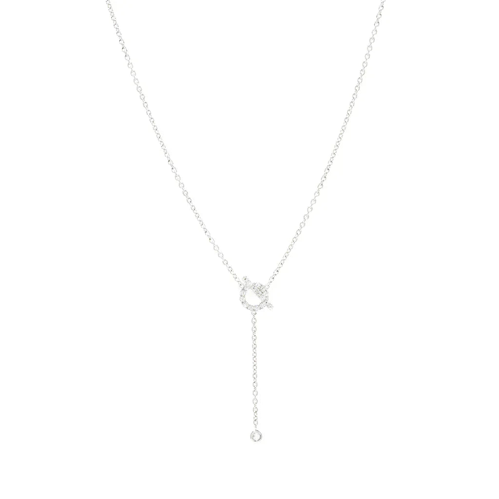 [Aurelle Style]FINESSE SILVER DIAMOND NECKLACE