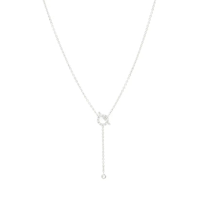 [Aurelle Style]FINESSE SILVER DIAMOND NECKLACE