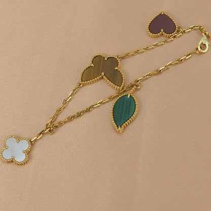 [Aurelle Style]LUCKY SPRING 5 MOTIF GOLD BRACELET