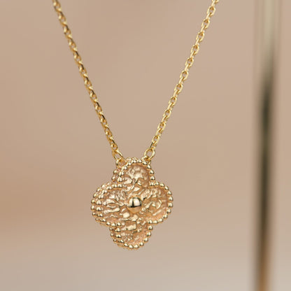 [Aurelle Style]CLOVER 15MM  BRONZING NECKLACE