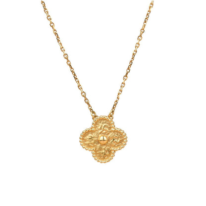 [Aurelle Style]CLOVER 15MM  BRONZING NECKLACE