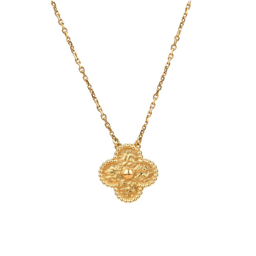 [Aurelle Style]CLOVER 15MM  BRONZING NECKLACE
