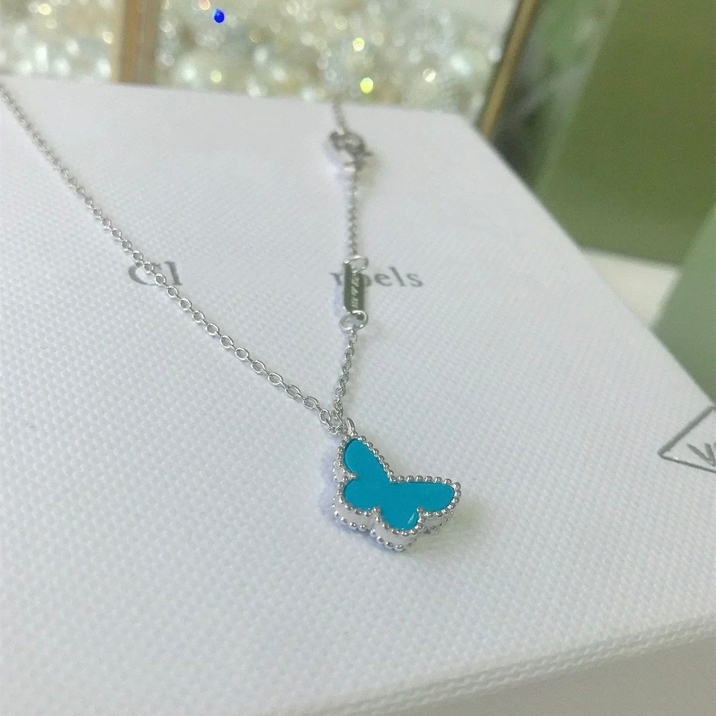 [Aurelle Style]BUTTERFLY TURQUOISE BUTTERFLY BRACELET SILVER
