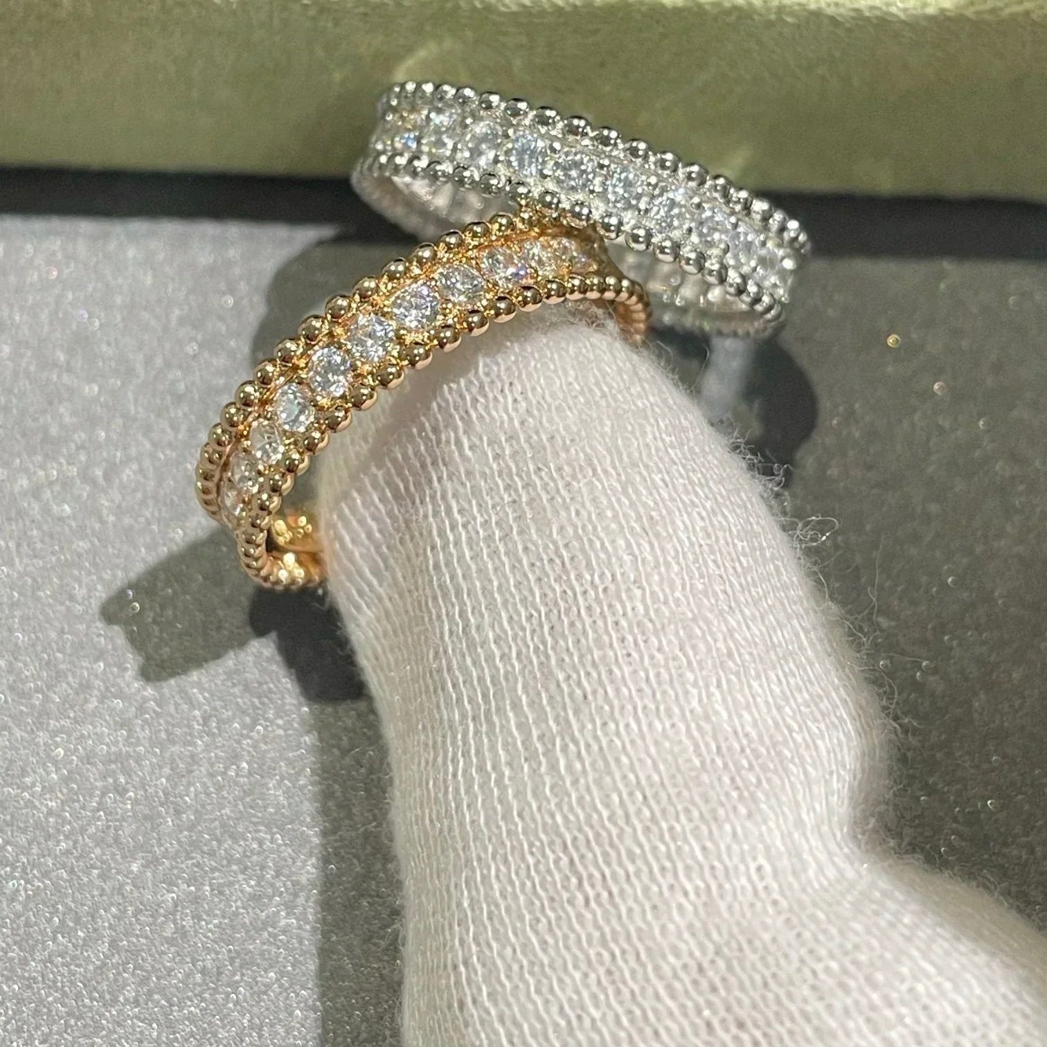 [Aurelle Style]PERLEE DIAMOND SILVER RING