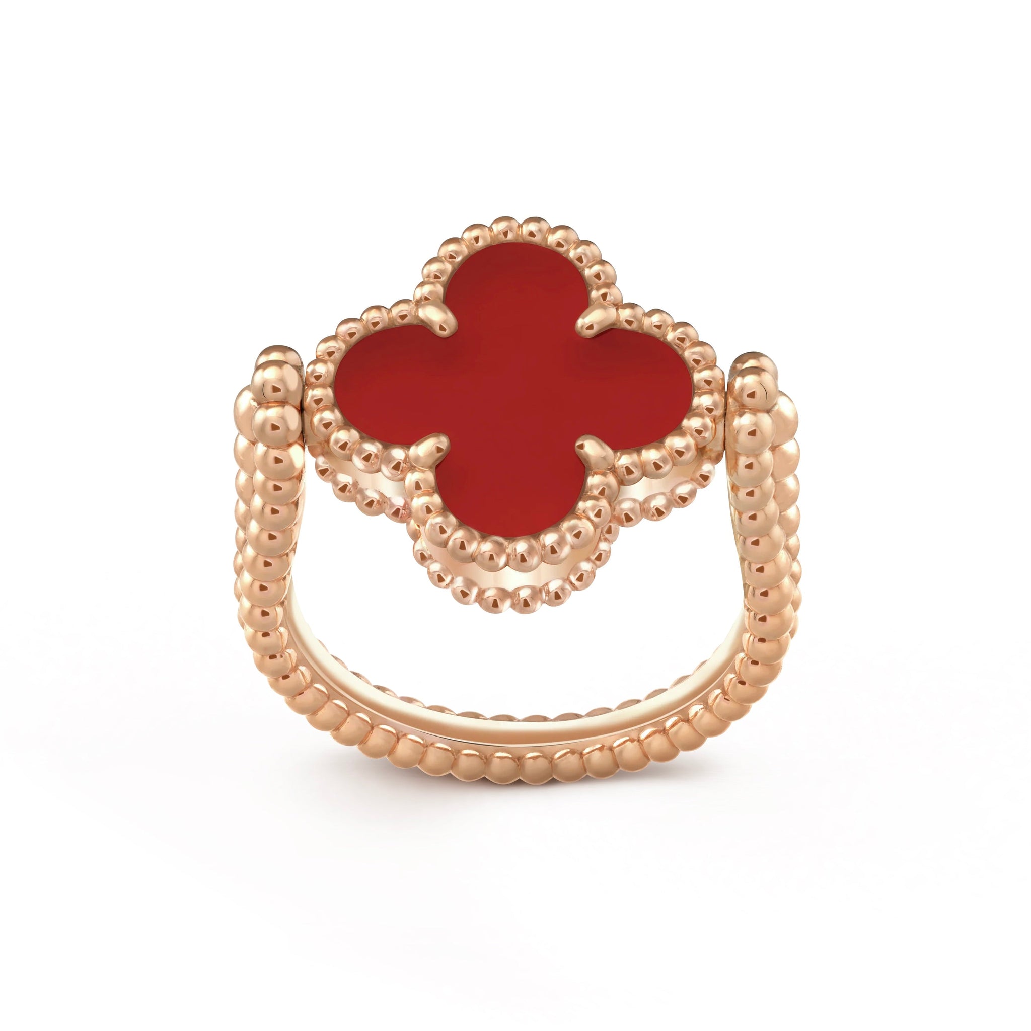 [Aurelle Style]CLOVER RIVERSIBLE PINK GOLD RING