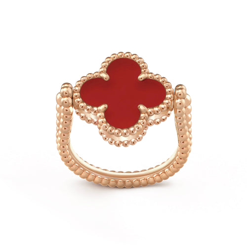 [Aurelle Style]CLOVER RIVERSIBLE PINK GOLD RING