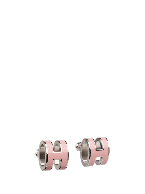 [Aurelle Style]MINI POP H SILVER EARRINGS PINK