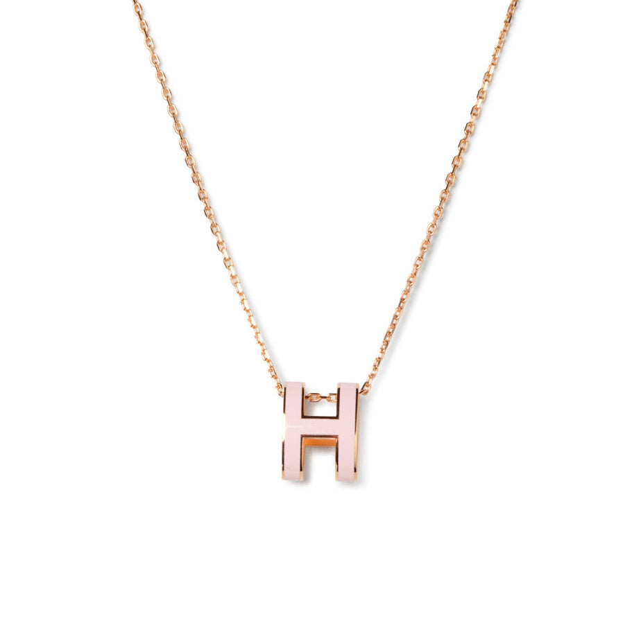 [Aurelle Style]POP H PEDANT PINK GOLD