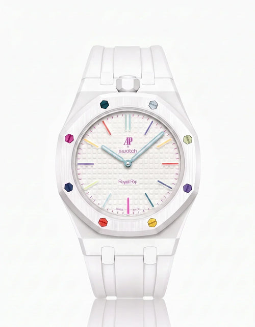 Silicone Strap & Case  Royal Pop Huit Blanc(Customize  Colors)