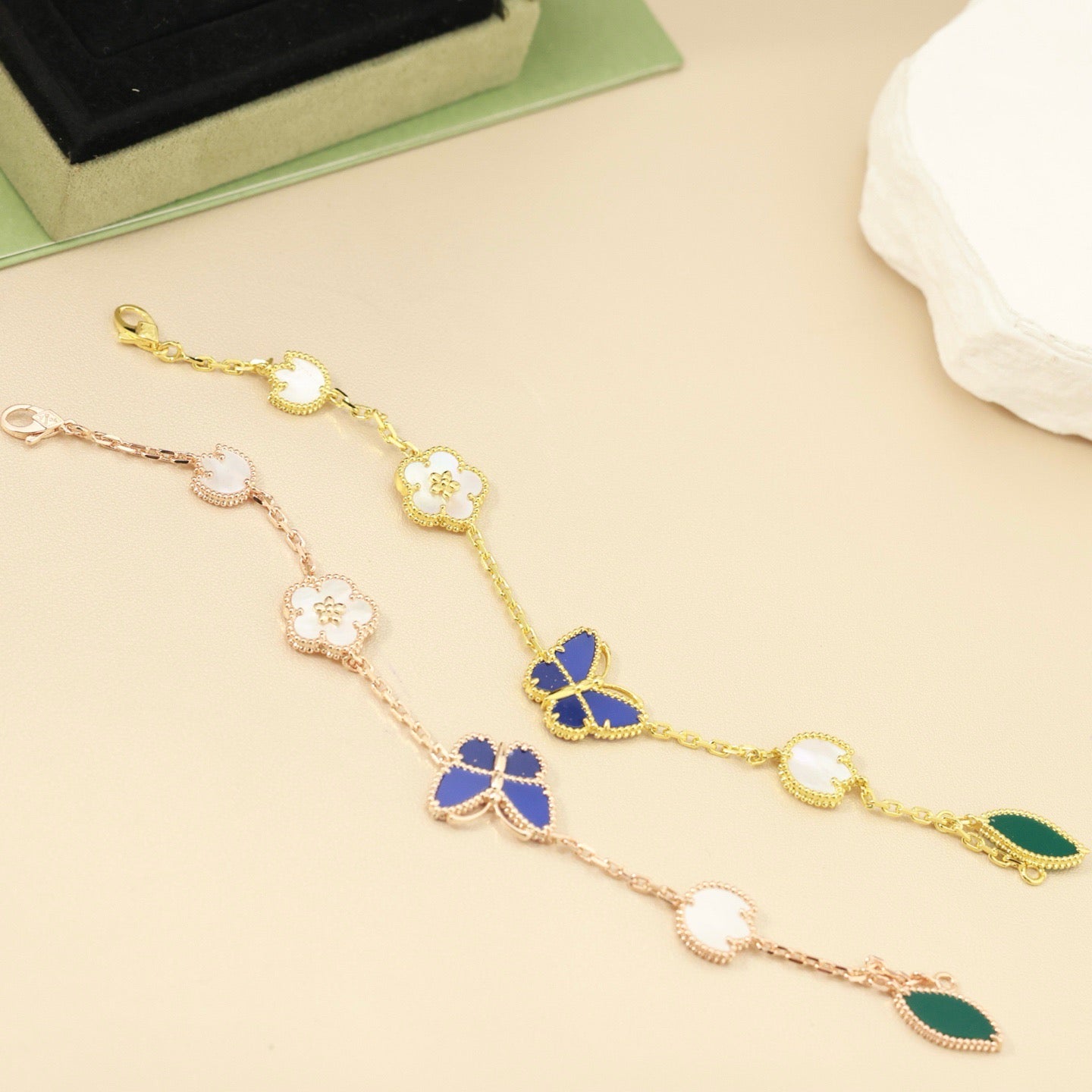 [Aurelle Style]LUCKY SPRING BUTTERFLY 5 MOTIF BRACELET