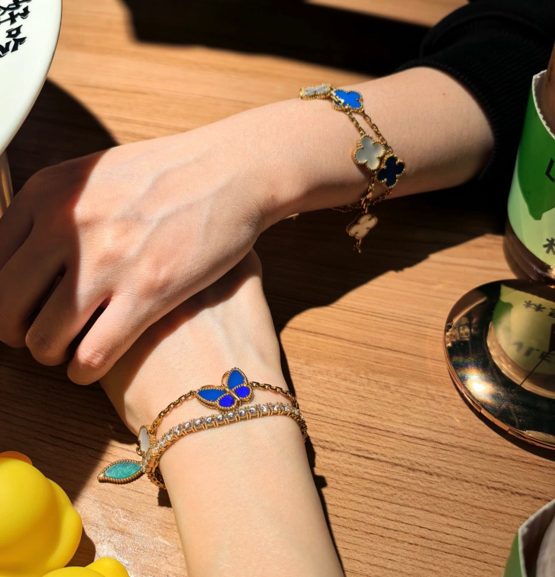 [Aurelle Style]LUCKY SPRING BUTTERFLY 5 MOTIF BRACELET