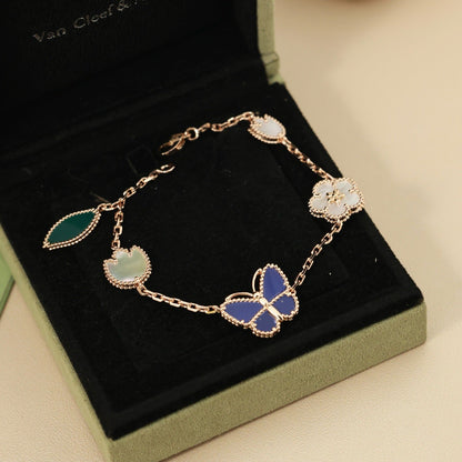 [Aurelle Style]LUCKY SPRING BUTTERFLY 5 MOTIF BRACELET