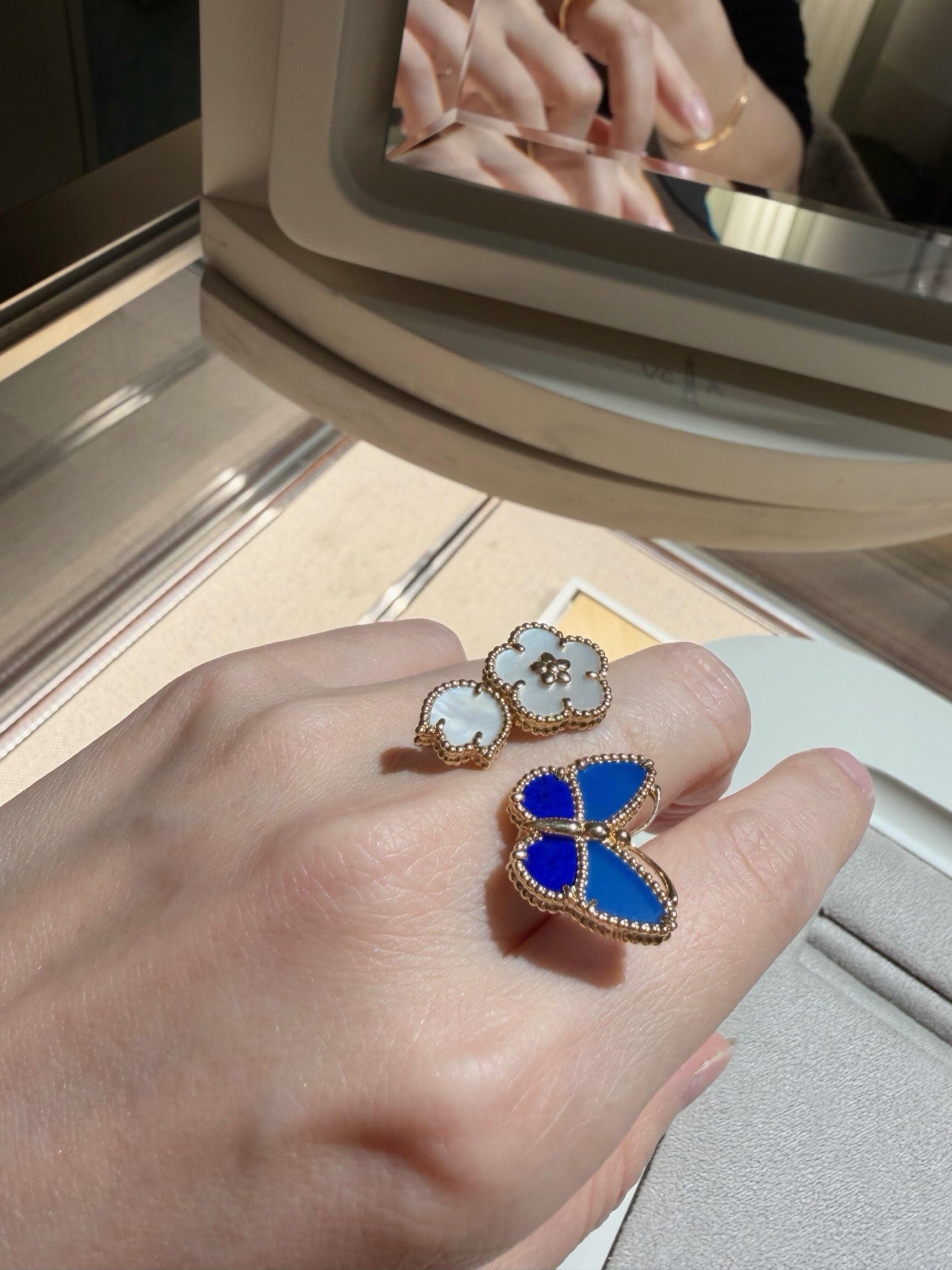 [Aurelle Style]LUCKY SPRING BUTTERFLY OPEN-FACE RINGS