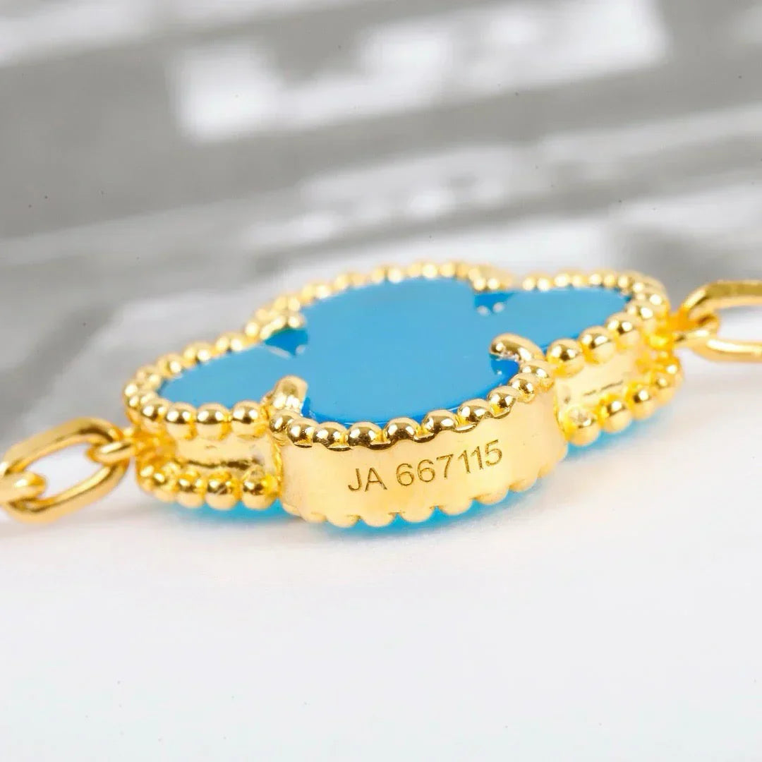 [Aurelle Style] CLOVER 5 MOTIF TURQUOISE BRACELET COLLECTION