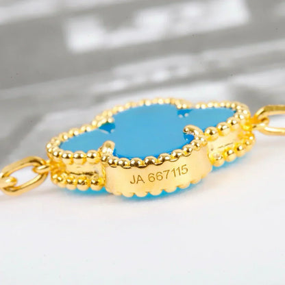 [Aurelle Style] CLOVER 5 MOTIF TURQUOISE BRACELET COLLECTION