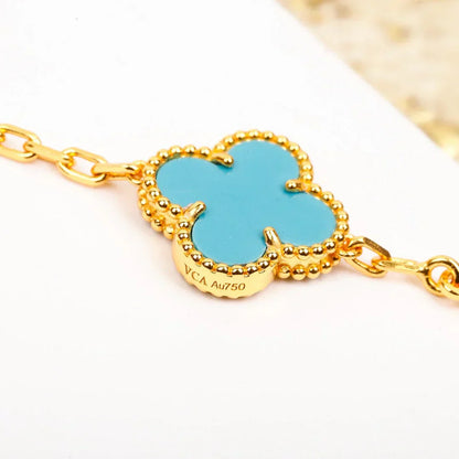 [Aurelle Style] CLOVER 5 MOTIF TURQUOISE BRACELET COLLECTION
