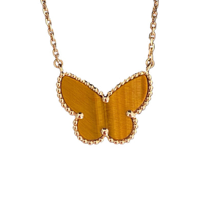 [Aurelle Style] TIGER__ EYE BUTTERFLY NECKLACE