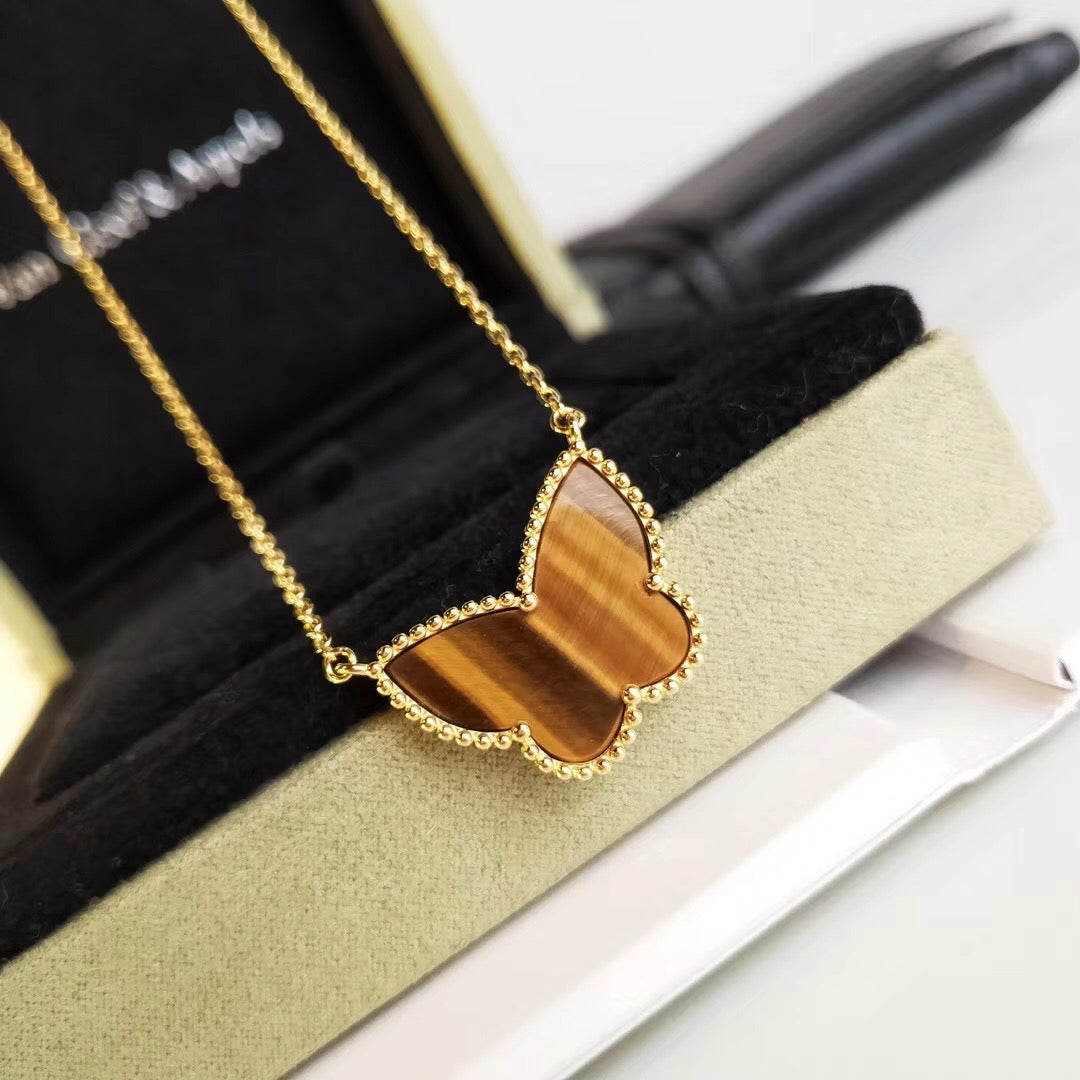 [Aurelle Style] TIGER__ EYE BUTTERFLY NECKLACE