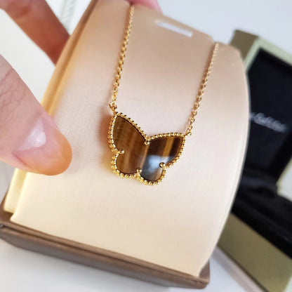 [Aurelle Style] TIGER__ EYE BUTTERFLY NECKLACE
