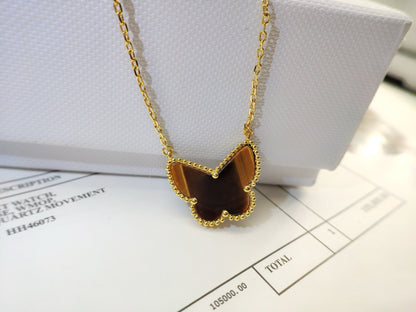 [Aurelle Style] TIGER__ EYE BUTTERFLY NECKLACE