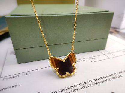 [Aurelle Style] TIGER__ EYE BUTTERFLY NECKLACE