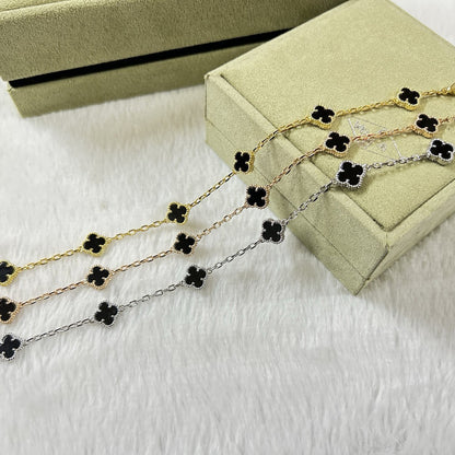 [Aurelle Style]CLOVER 6 MOTIF  ONYXS BRACELET