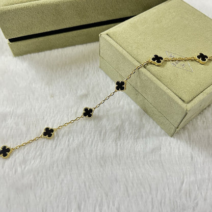 [Aurelle Style]CLOVER 6 MOTIF  ONYXS BRACELET