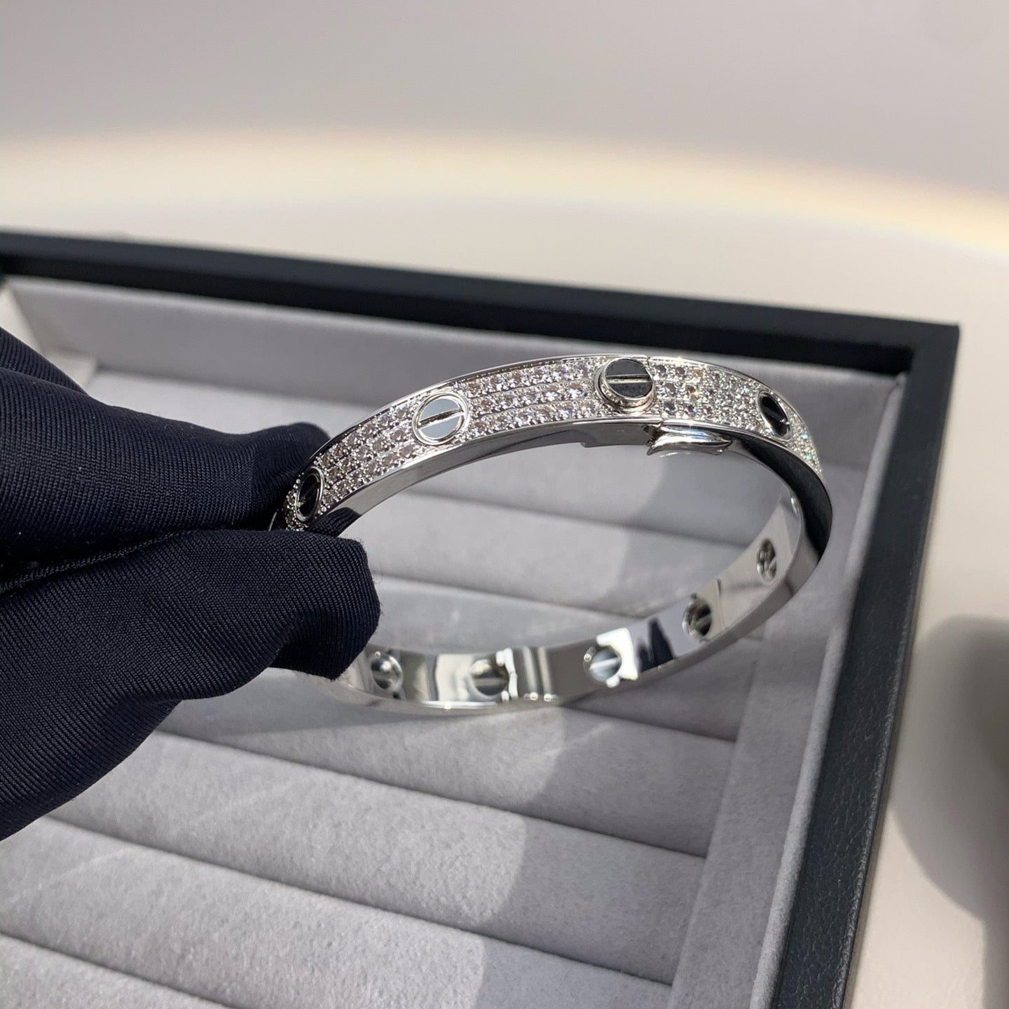 [Aurelle Style]LOVE BRACELET 6.1MM DIAMOND-PAVED CERAMIC