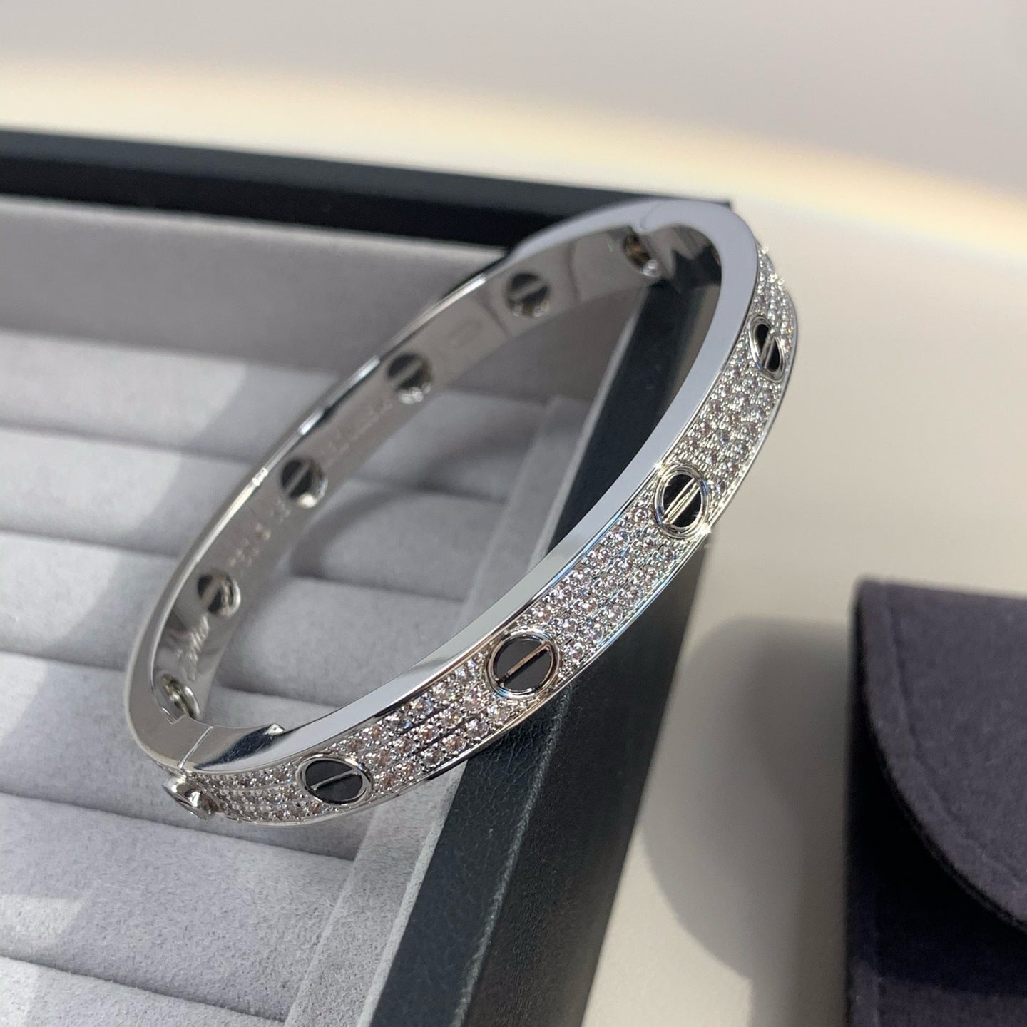 [Aurelle Style]LOVE BRACELET 6.1MM DIAMOND-PAVED CERAMIC