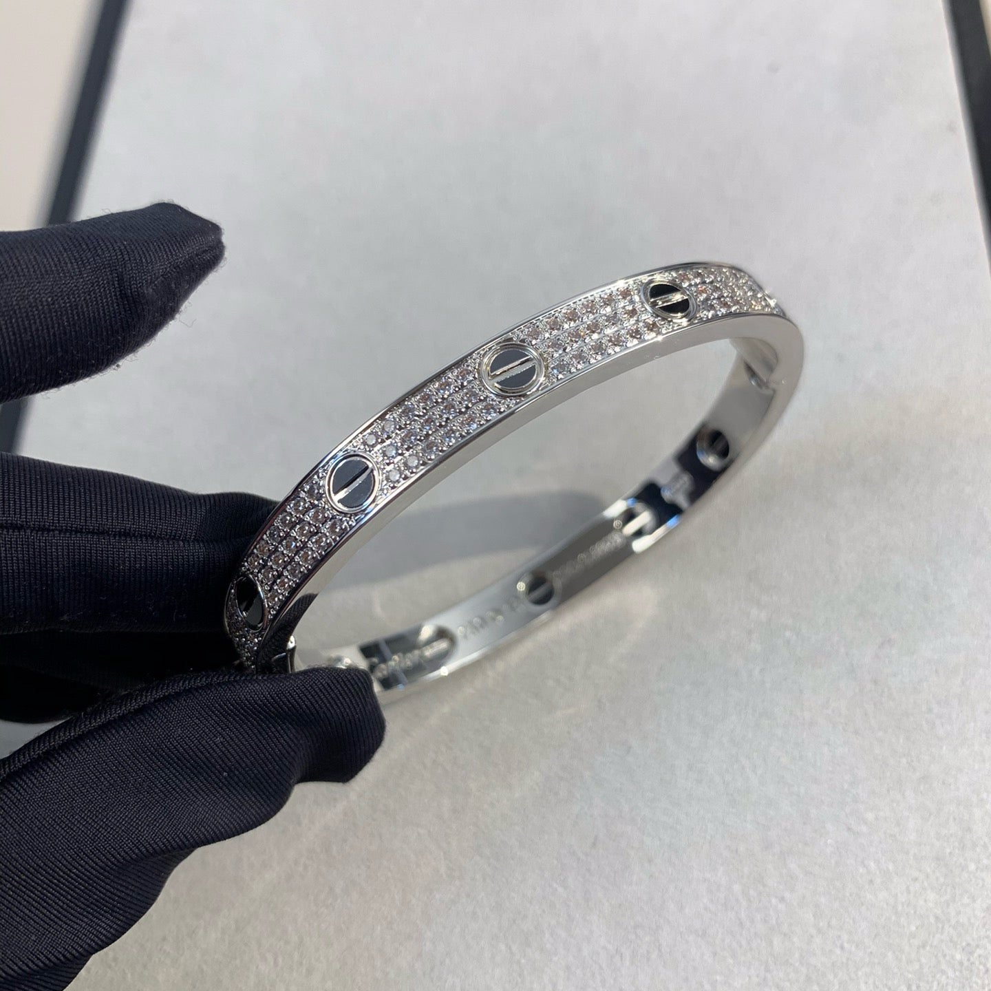 [Aurelle Style]LOVE BRACELET 6.1MM DIAMOND-PAVED CERAMIC