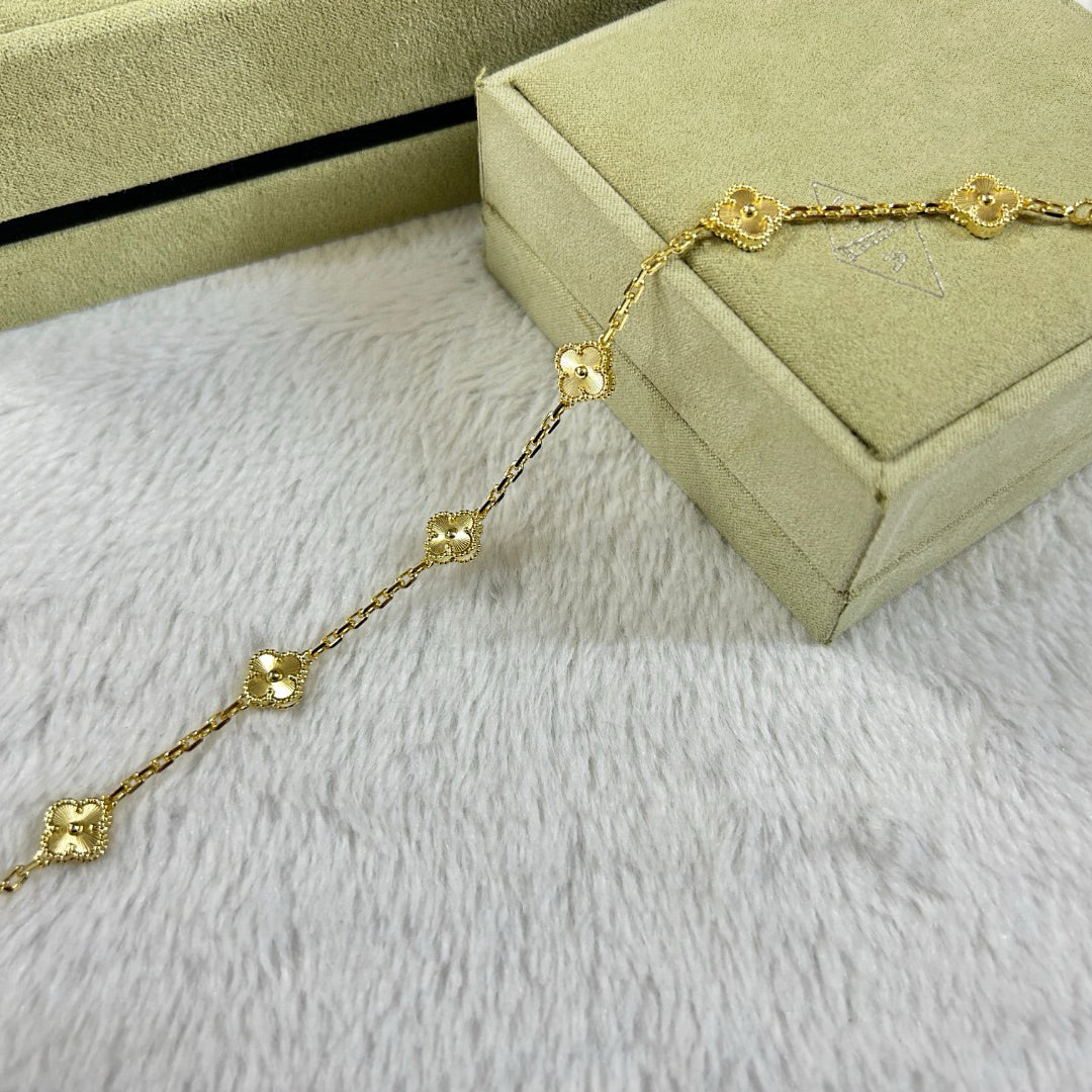 [Aurelle Style]CLOVER 6 MOTIF DIAMOND BRACELET