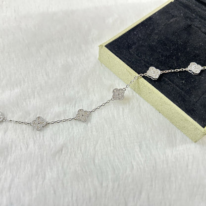 [Aurelle Style]CLOVER 6 MOTIF DIAMOND BRACELET