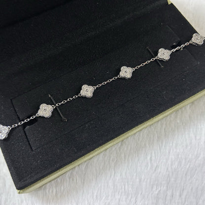 [Aurelle Style]CLOVER 6 MOTIF DIAMOND BRACELET