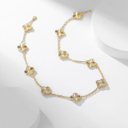 [Aurelle Style]CLOVER 10 MOTIFS LASER NECKLACE