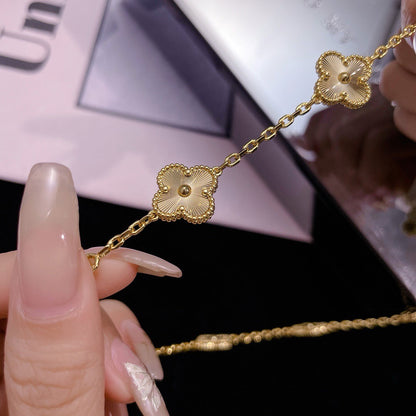 [Aurelle Style]CLOVER 10 MOTIFS LASER NECKLACE