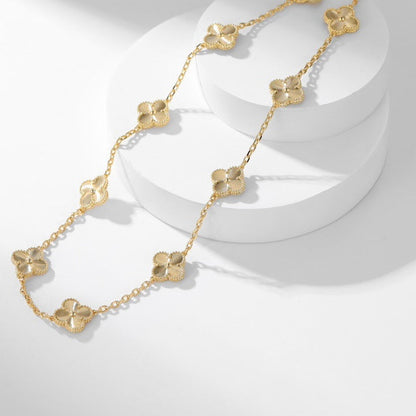[Aurelle Style]CLOVER 10 MOTIFS LASER NECKLACE