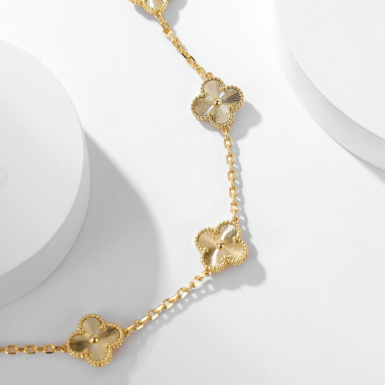 [Aurelle Style]CLOVER 10 MOTIFS LASER NECKLACE