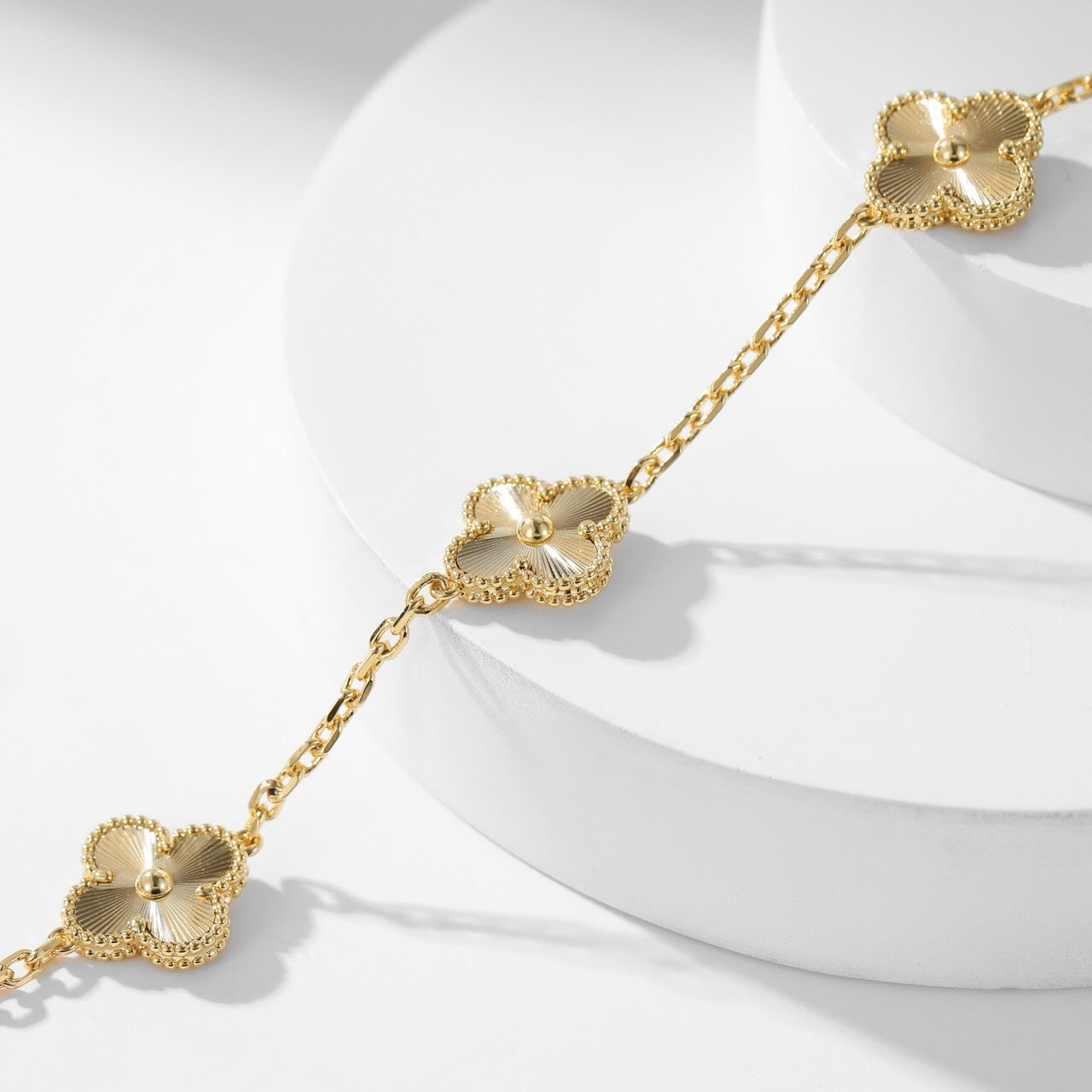 [Aurelle Style]CLOVER 10 MOTIFS LASER NECKLACE