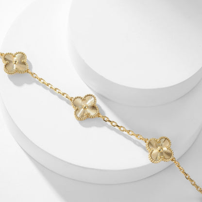[Aurelle Style]CLOVER 10 MOTIFS LASER NECKLACE